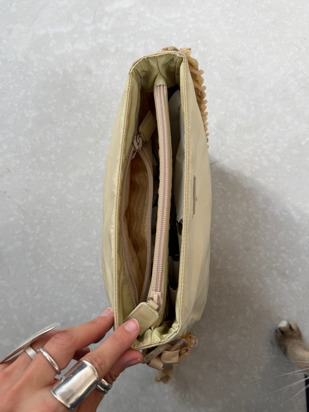 RR ARCHIVE Prada Nylon Chain Shoulder Bag