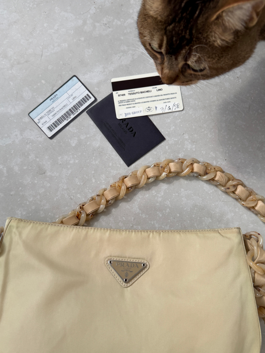 RR ARCHIVE Prada Nylon Chain Shoulder Bag