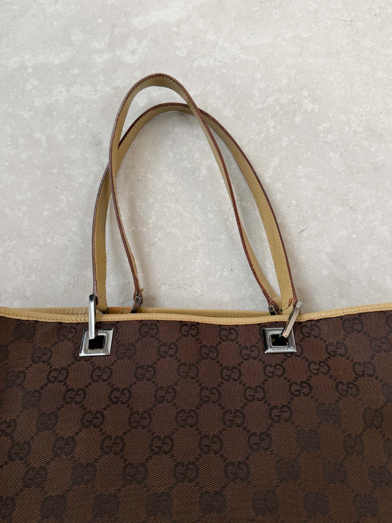 RR ARCHIVE Gucci GG Canvas Web Tote