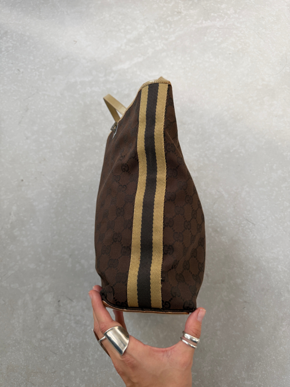 RR ARCHIVE Gucci GG Canvas Web Tote