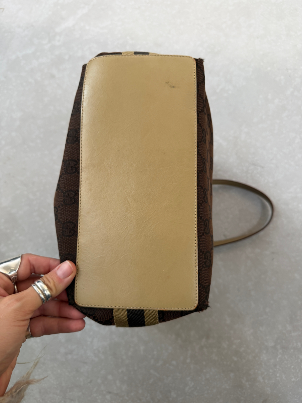RR ARCHIVE Gucci GG Canvas Web Tote