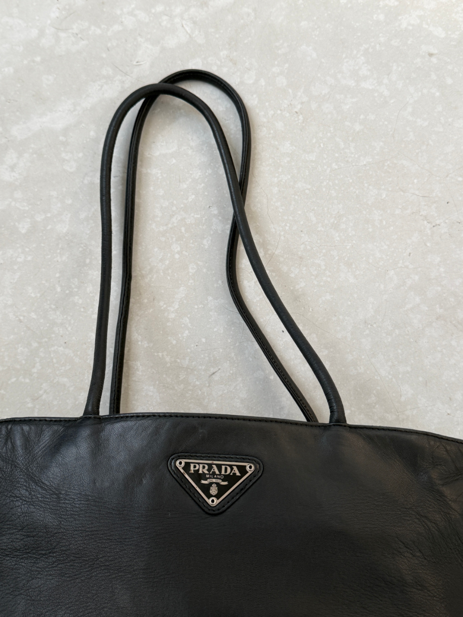 RR ARCHIVE Prada Leather Double Handle Tote