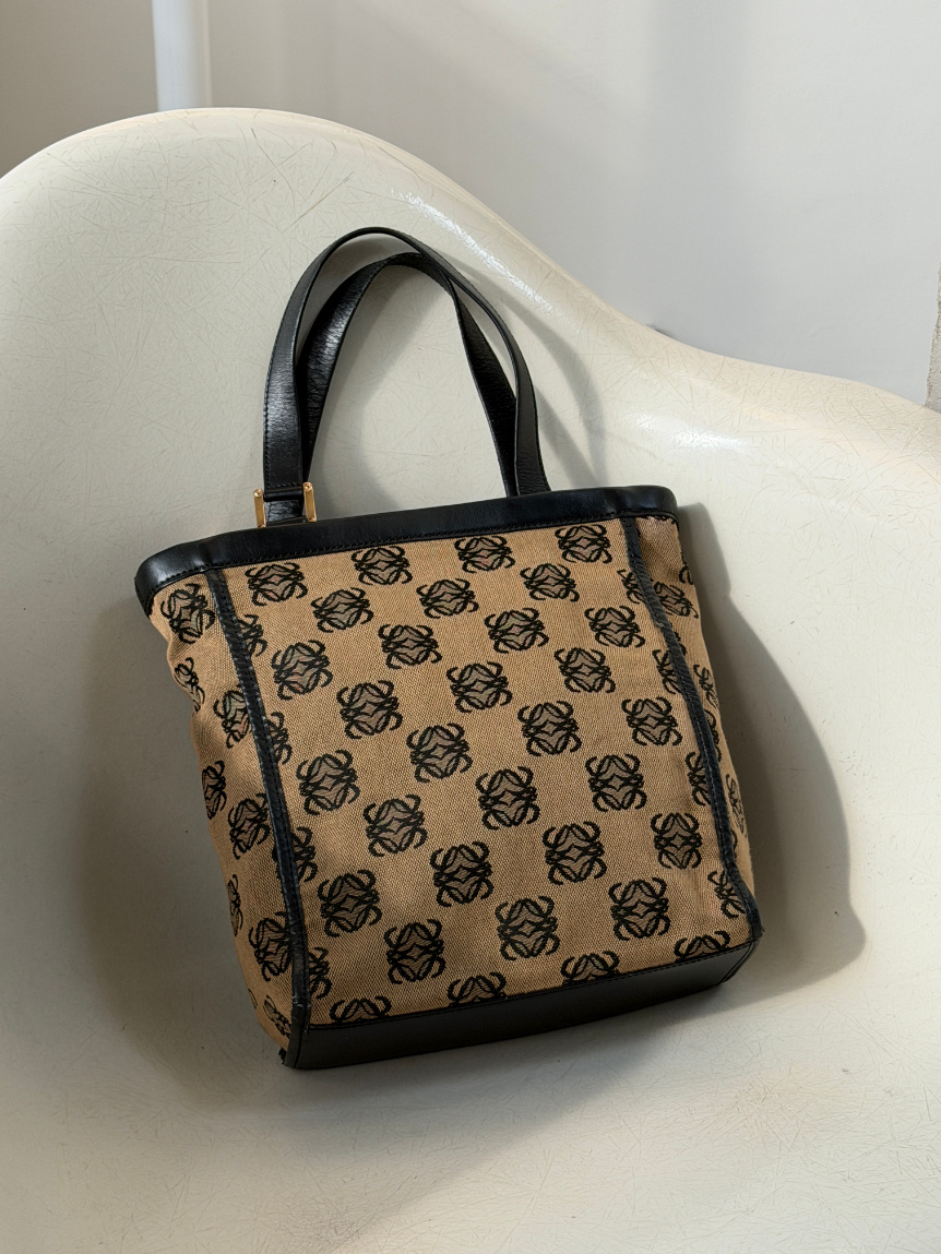RR ARCHIVE Loewe Anagram Canvas Handbag
