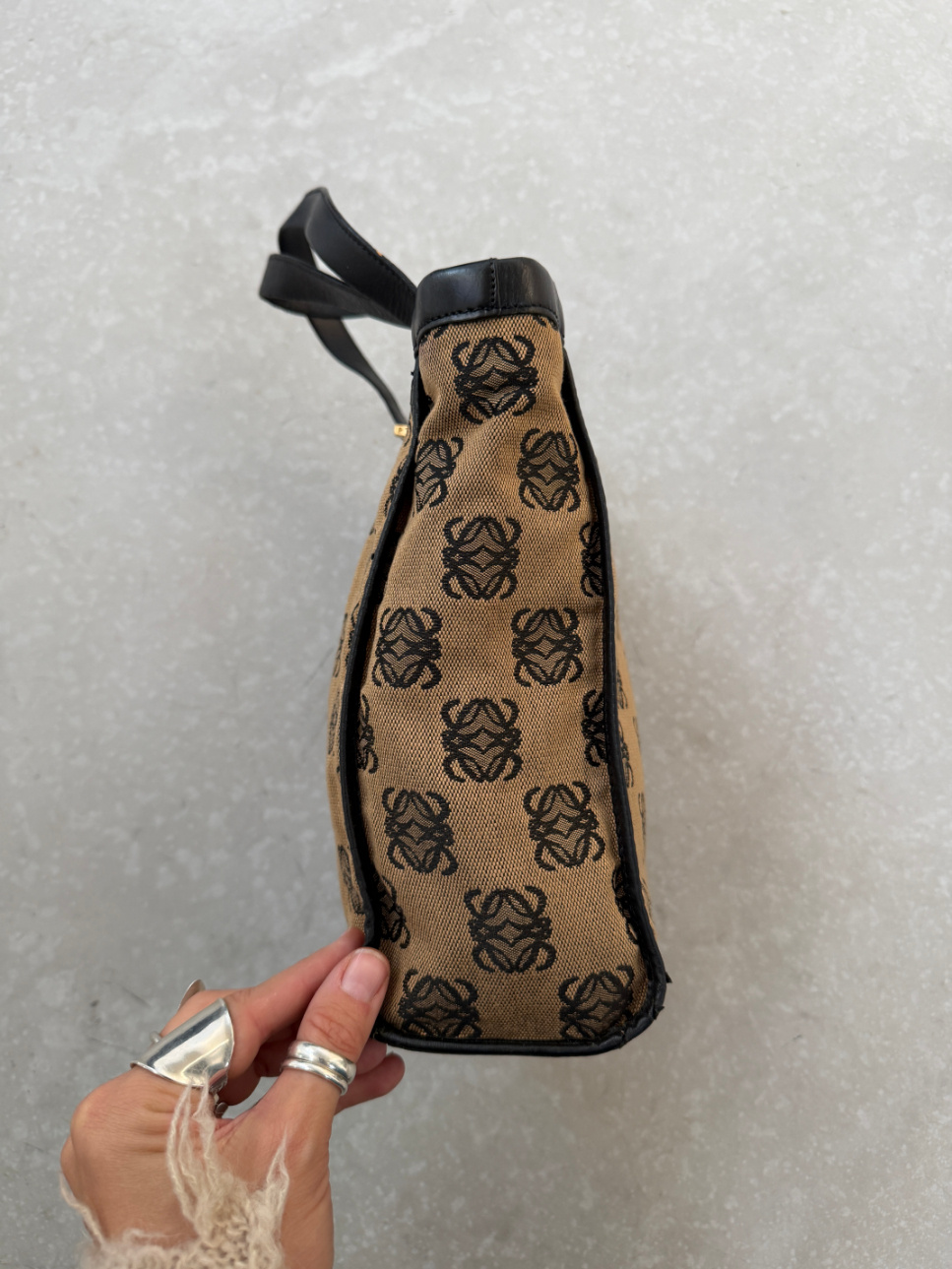 RR ARCHIVE Loewe Anagram Canvas Handbag