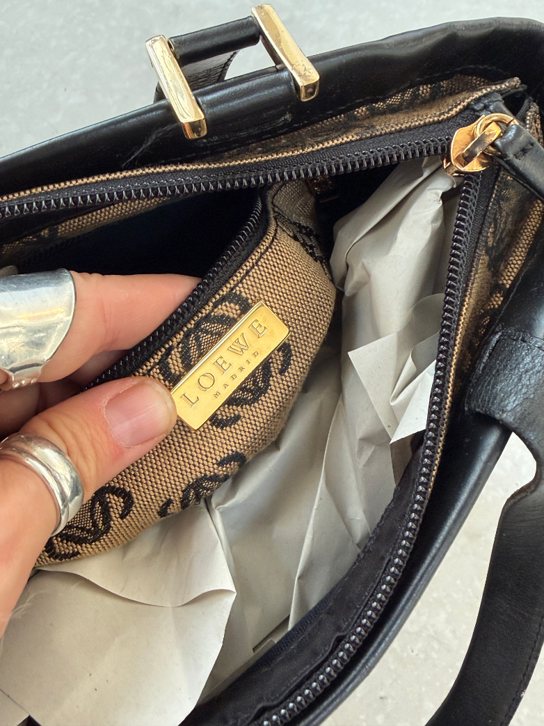 RR ARCHIVE Loewe Anagram Canvas Handbag