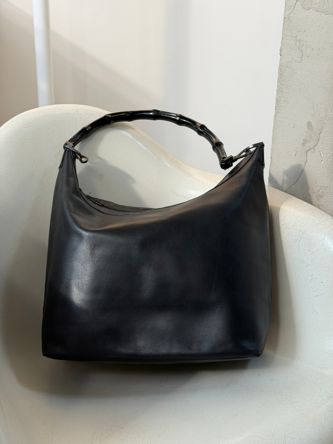RR ARCHIVE Gucci Bamboo Leather Hobo Bag