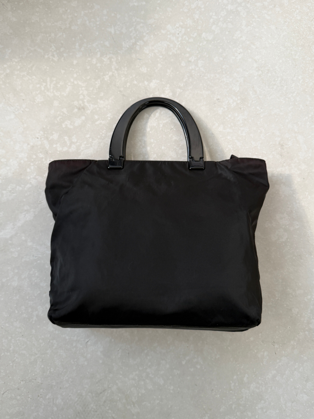 RR ARCHIVE Prada Nylon Plexi Handle Handbag