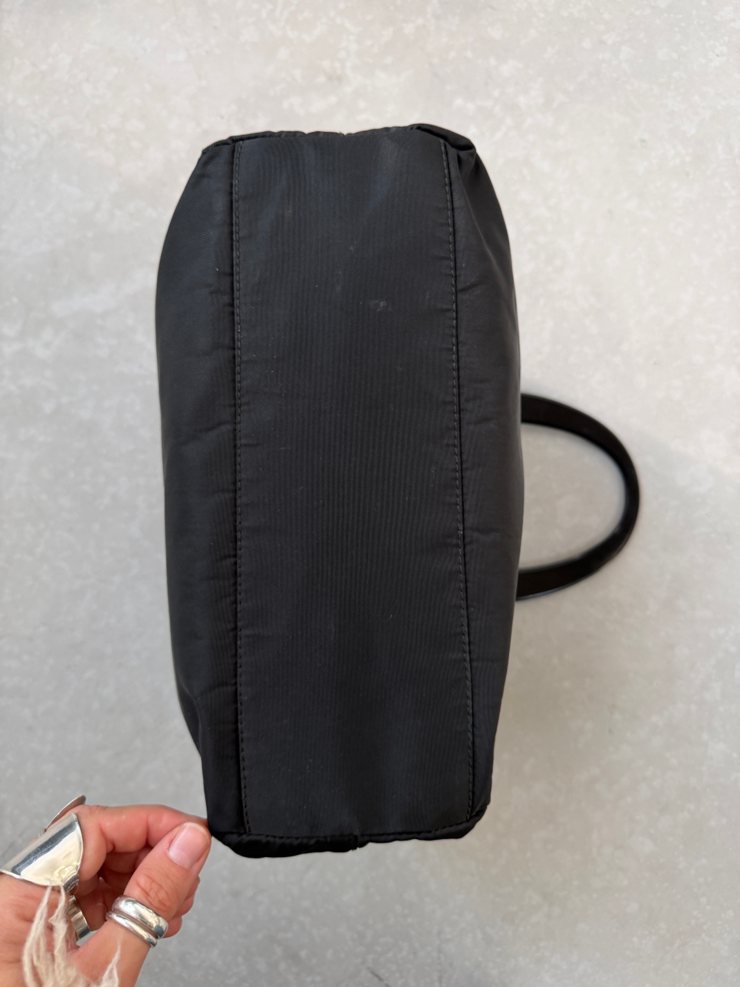RR ARCHIVE Prada Nylon Plexi Handle Handbag