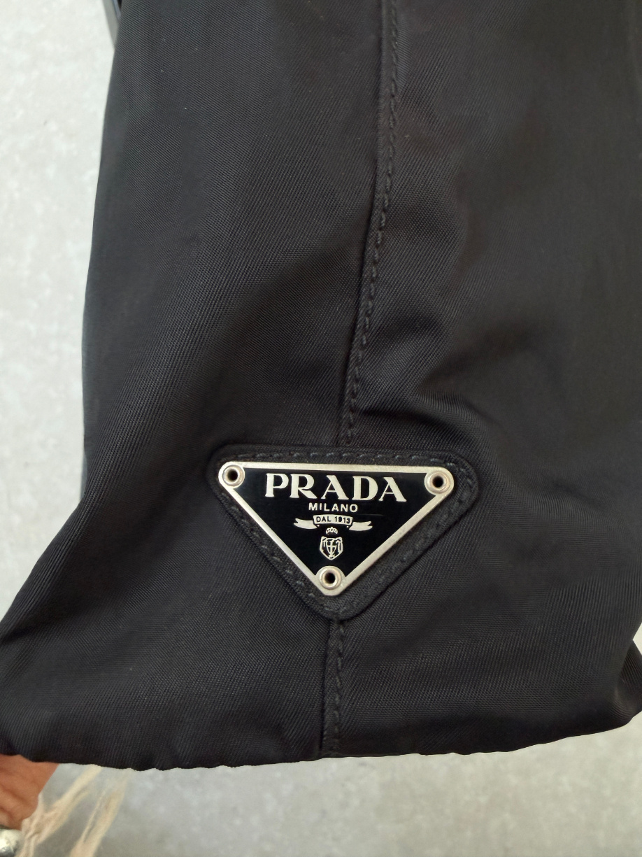 RR ARCHIVE Prada Nylon Plexi Handle Handbag