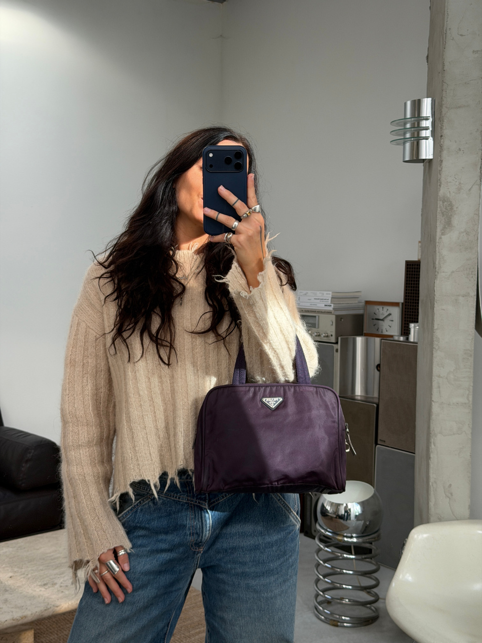 RR ARCHIVE Prada Nylon Midi Handbag