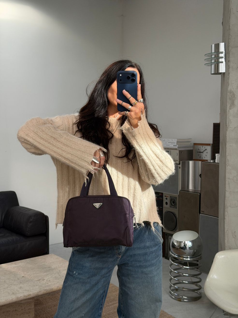 RR ARCHIVE Prada Nylon Midi Handbag