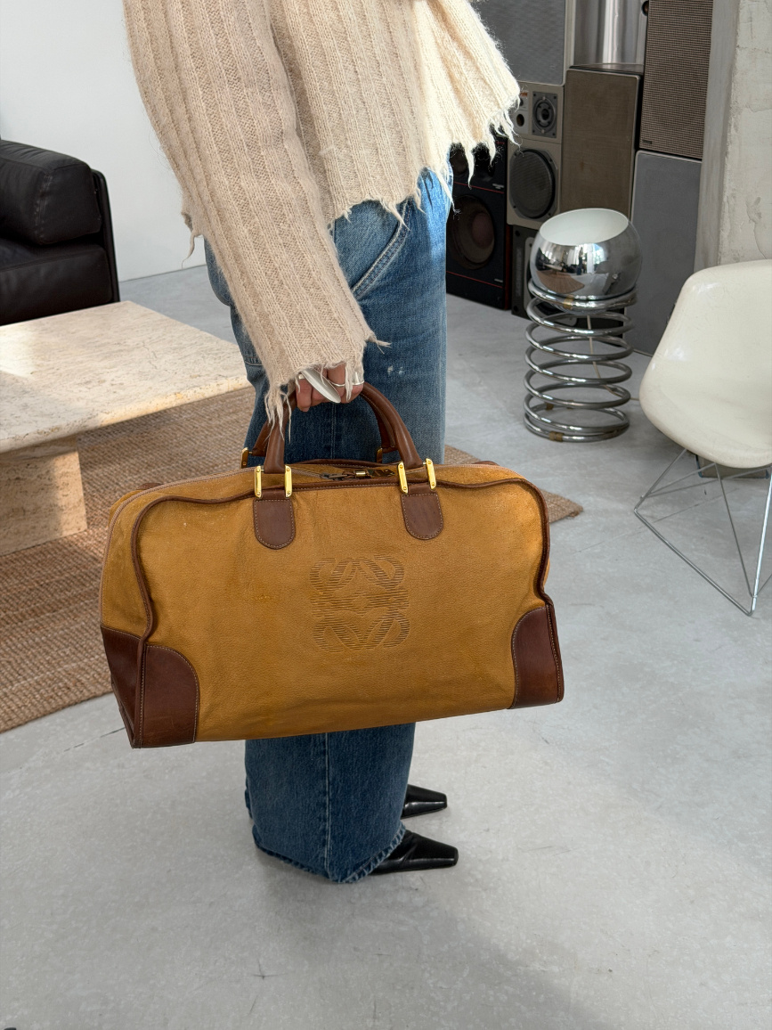 RR ARCHIVE Loewe Leather Boston Travel Bag