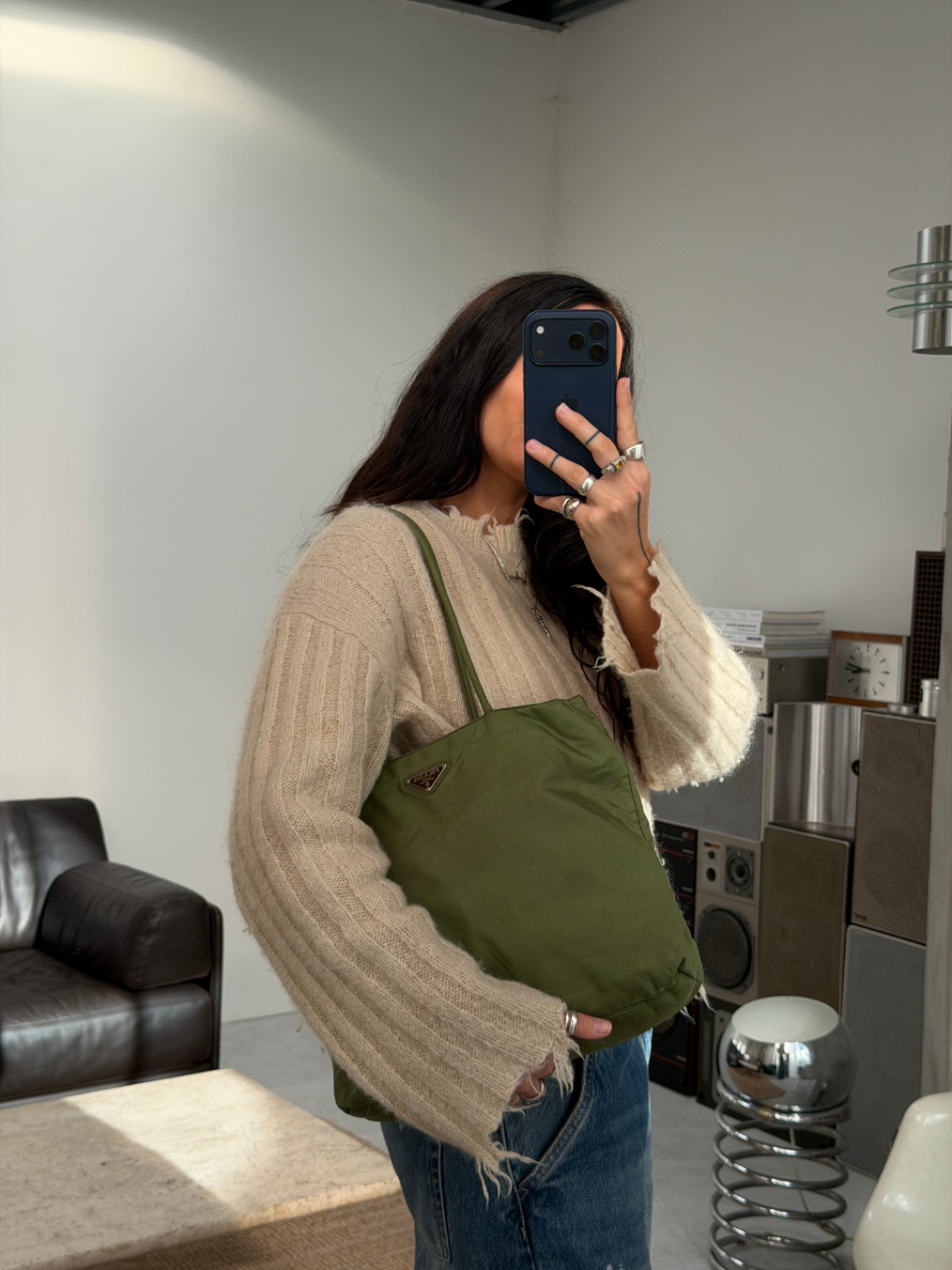 RR ARCHIVE Prada Nylon Double Handle Big Tote