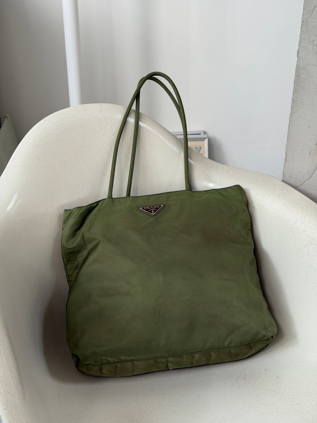 RR ARCHIVE Prada Nylon Double Handle Big Tote
