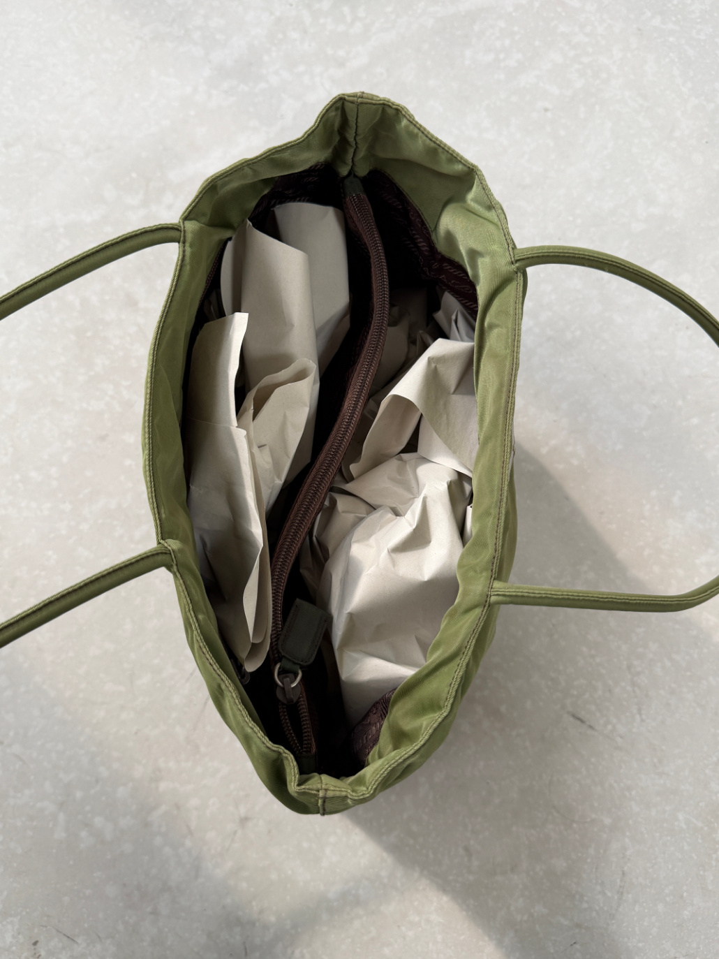 RR ARCHIVE Prada Nylon Double Handle Big Tote