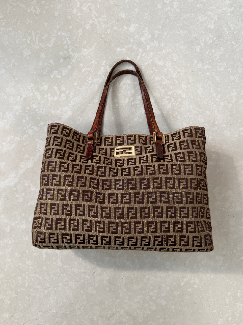 RR ARCHIVE Fendi Zucchino Canvas Handbag