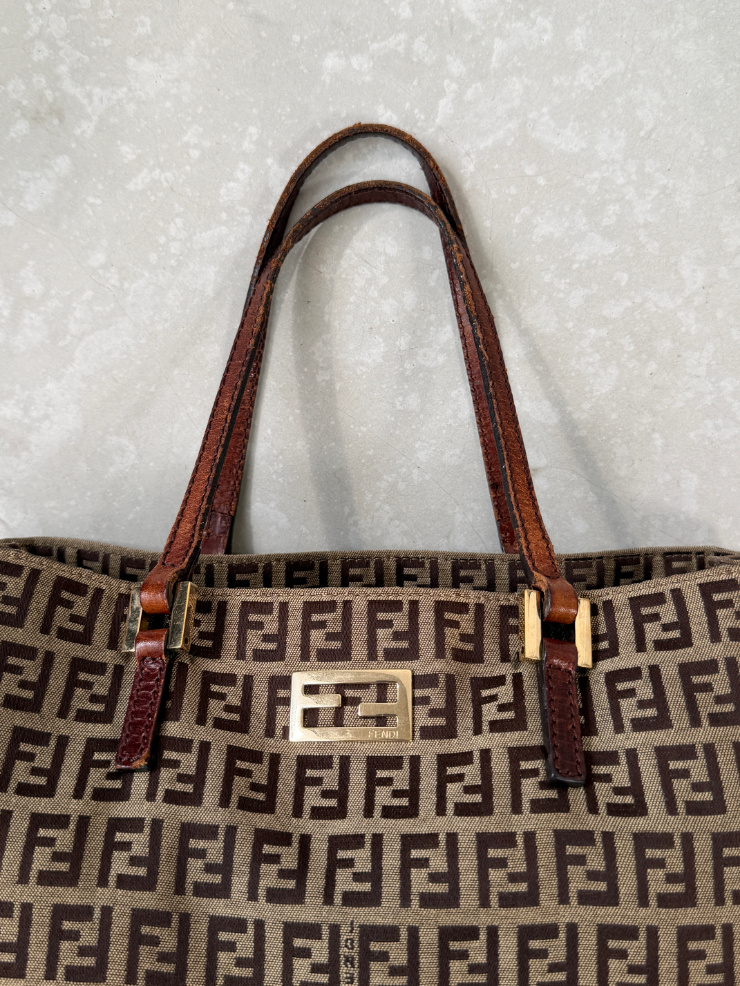 RR ARCHIVE Fendi Zucchino Canvas Handbag