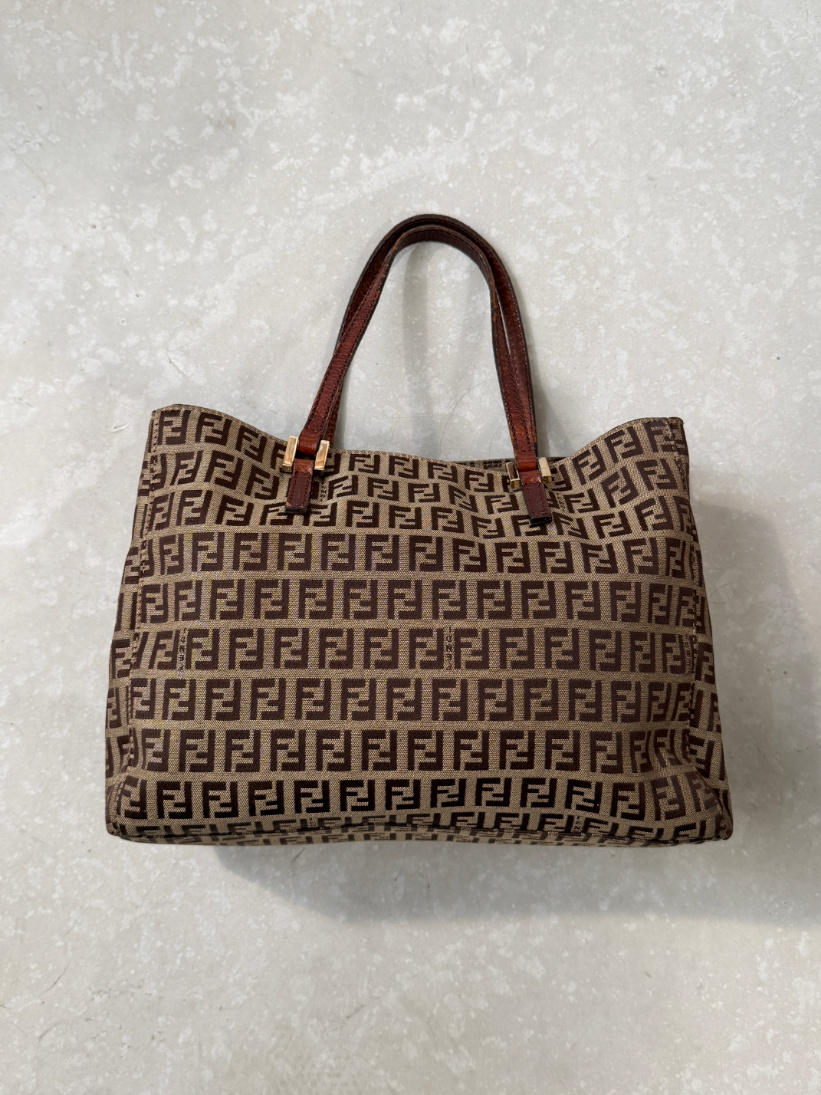 RR ARCHIVE Fendi Zucchino Canvas Handbag