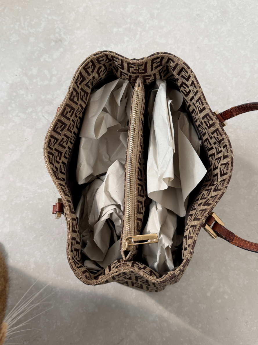 RR ARCHIVE Fendi Zucchino Canvas Handbag