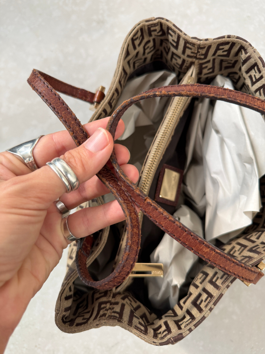 RR ARCHIVE Fendi Zucchino Canvas Handbag
