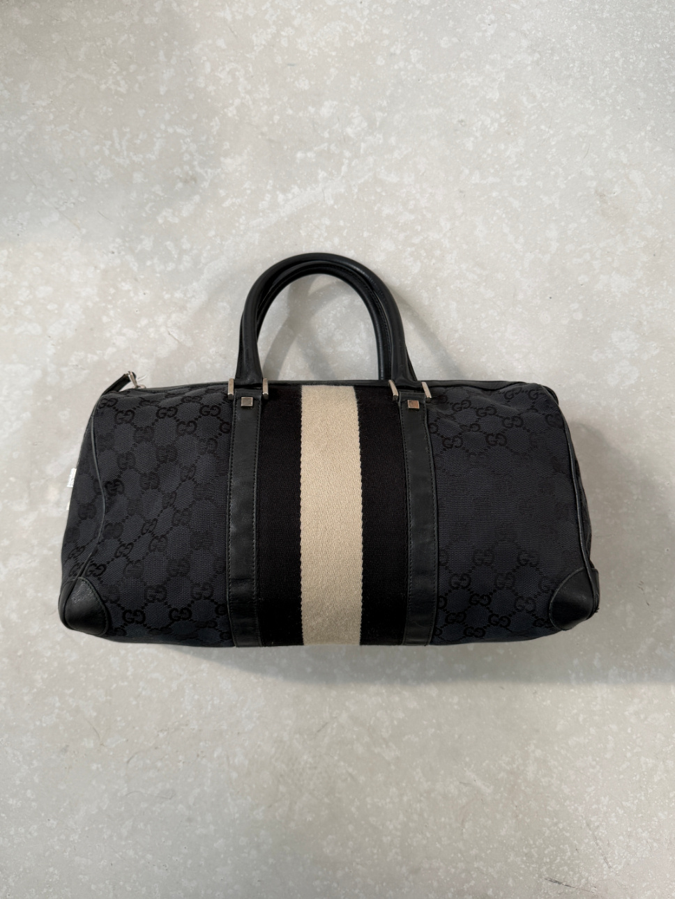 RR ARCHIVE Gucci GG Canvas Sherry Line Boston Bag