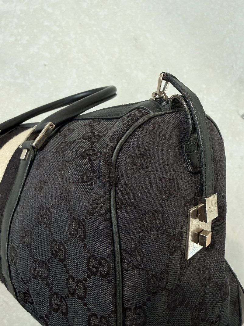 RR ARCHIVE Gucci GG Canvas Sherry Line Boston Bag