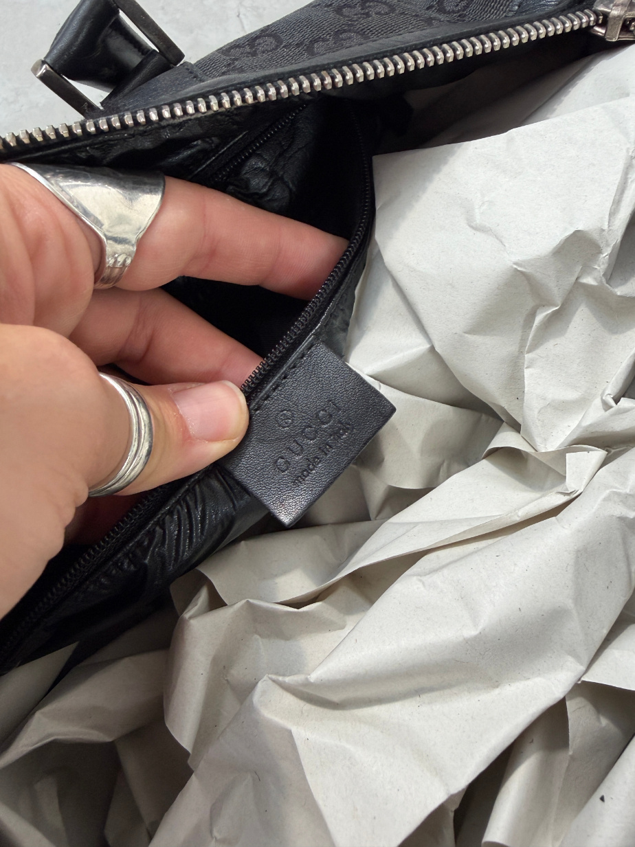 RR ARCHIVE Gucci GG Canvas Sherry Line Boston Bag