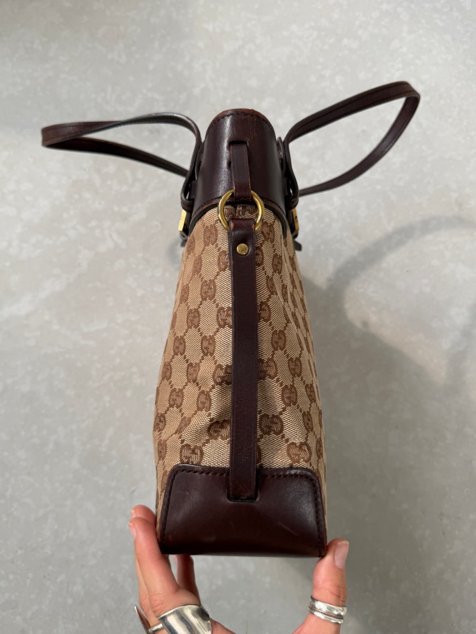 RR ARCHIVE Gucci GG Canvas & Leather Handbag