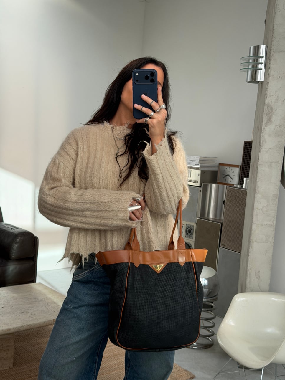 RR ARCHIVE Yves Saint Laurent Coated Tote