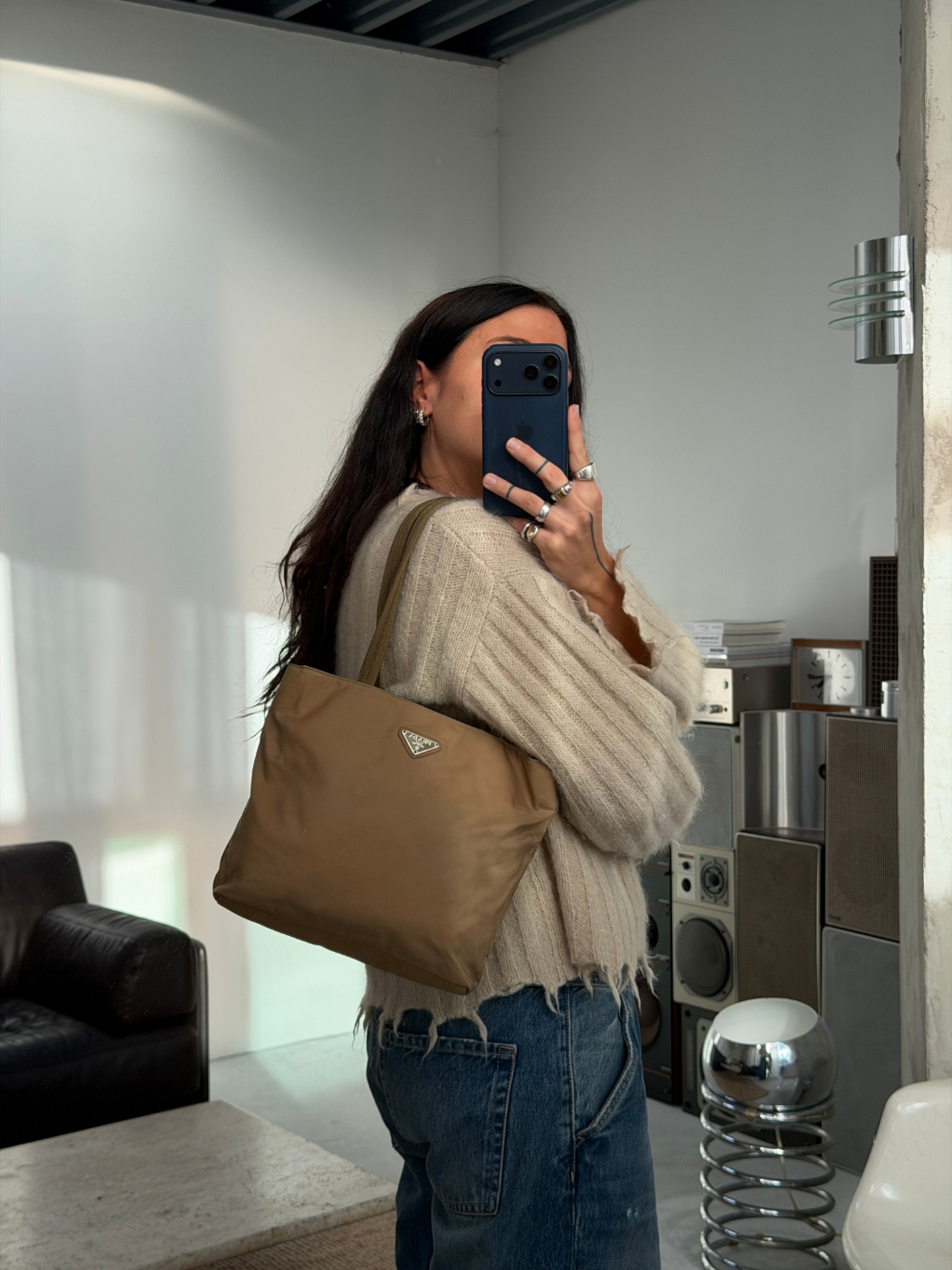 RR ARCHIVE Prada Nylon Double Handle Tote