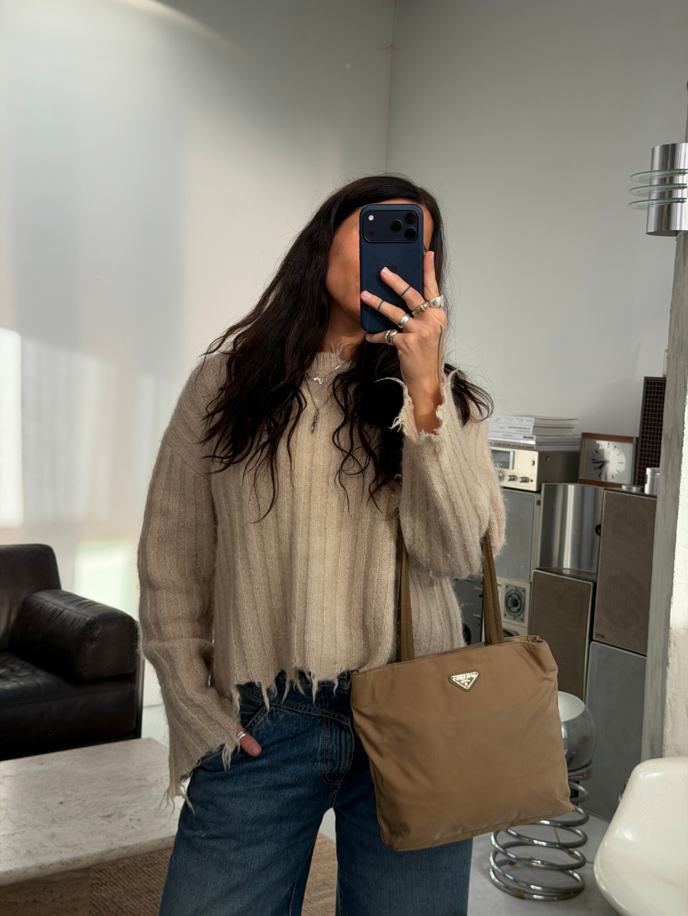 RR ARCHIVE Prada Nylon Double Handle Tote