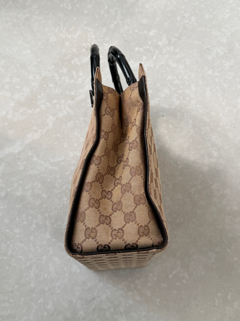 RR ARCHIVE Gucci Bamboo GG Canvas Handbag