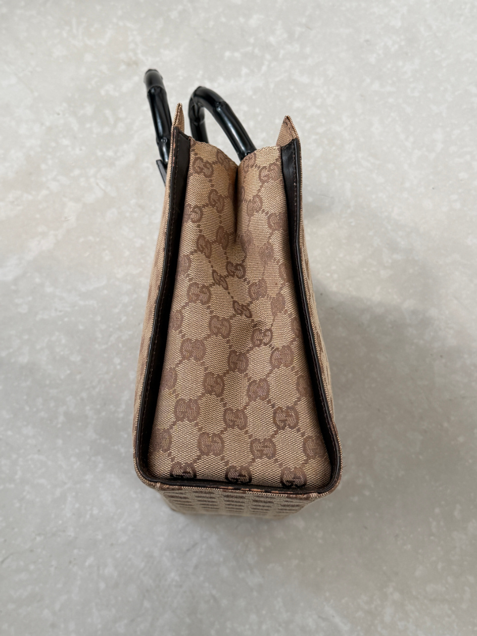 RR ARCHIVE Gucci Bamboo GG Canvas Handbag