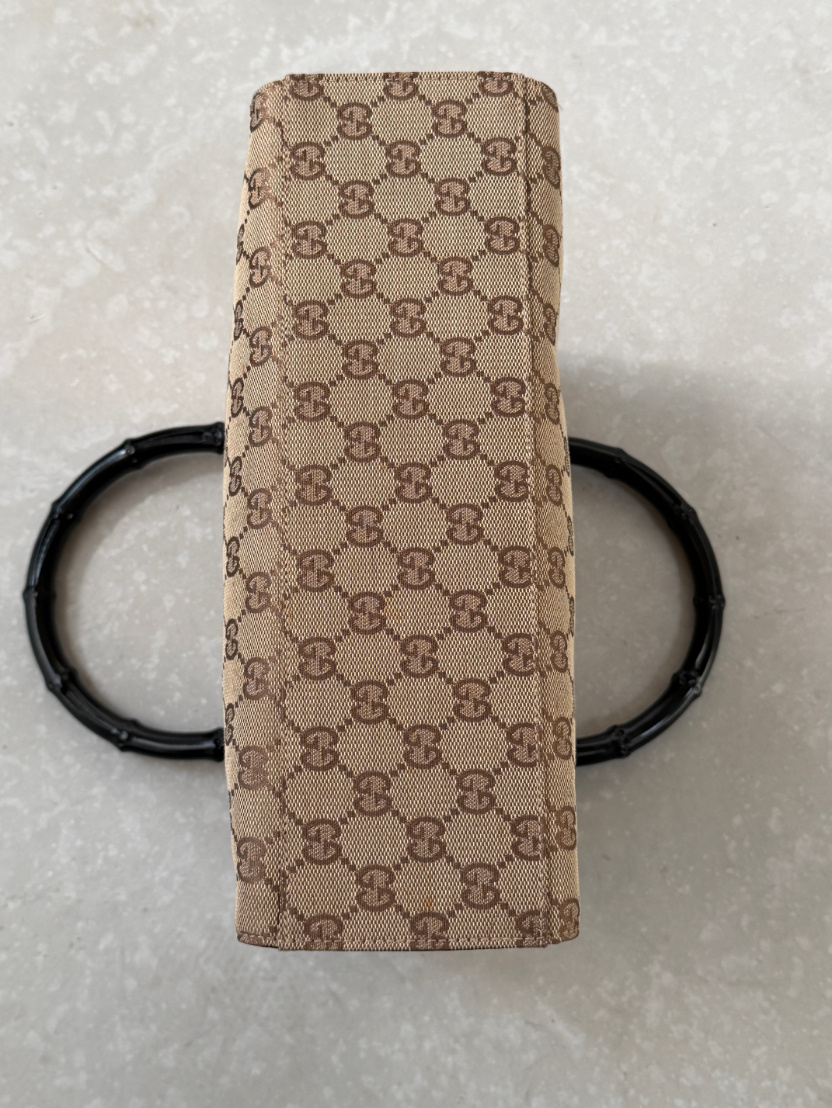 RR ARCHIVE Gucci Bamboo GG Canvas Handbag