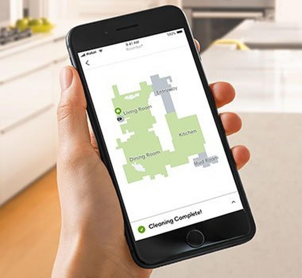 Afbeelding van de irobot app op een smartphone