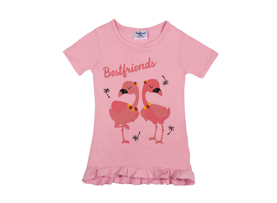 Flamingo Bigshirt Licht Roze