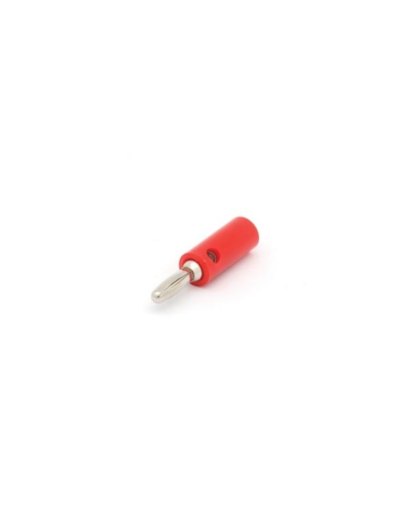 Banana Plug with Screw connection + Hole, Red CM2R