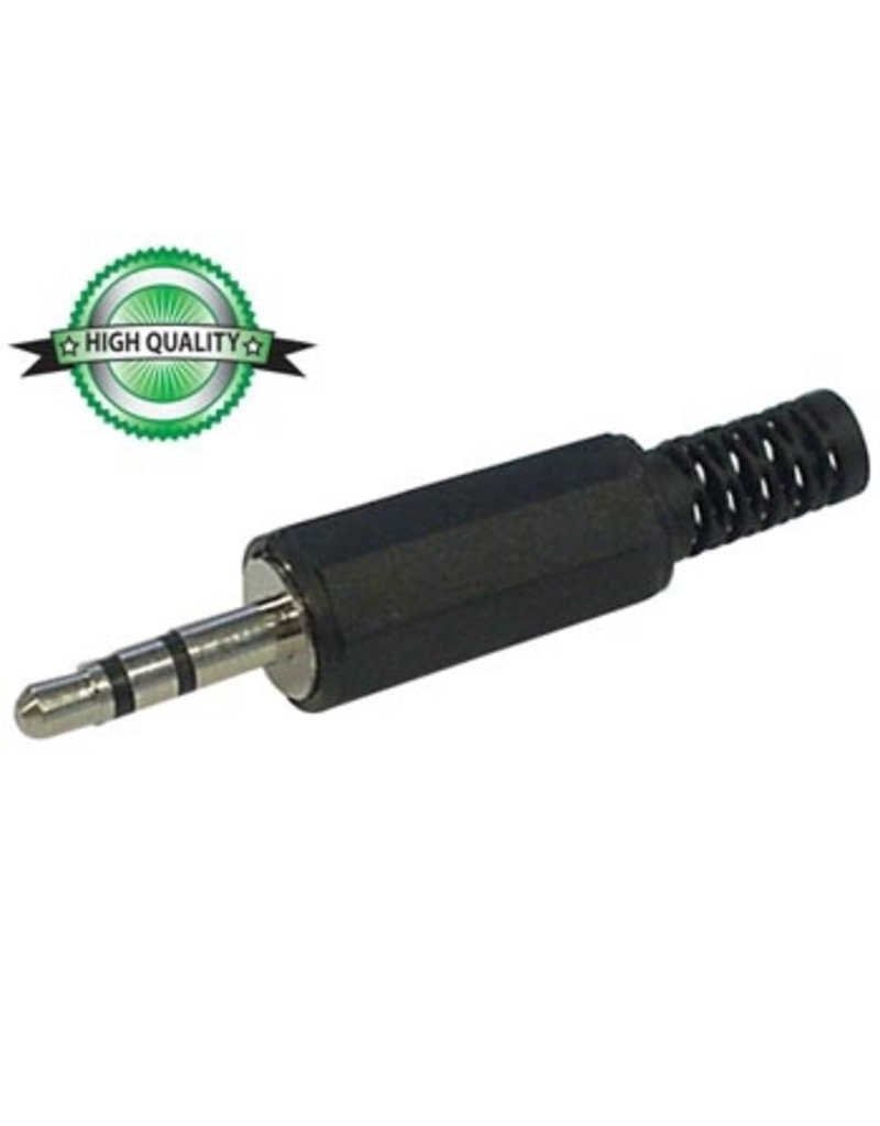 3,5mm Male Jack Connector Black plastic Stereo Hi-Q