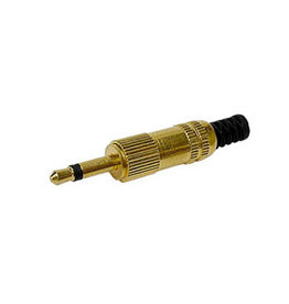 3,5mm Male Jack Connector Metal Gold-plated Mono CA005