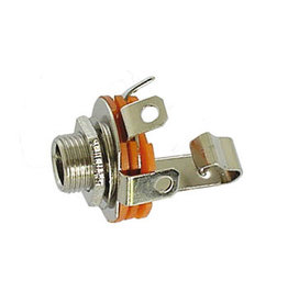 6,35mm Jack Socket Open Circuit Chassis 1-Pole With Switch CA040