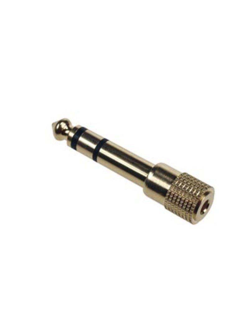 Female 3,5mm to Male 6,35mm Jack Coupler - Gold CAA30