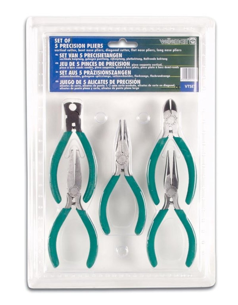 Velleman Electronic Tool Set - 5 Different Pliers VTSETN