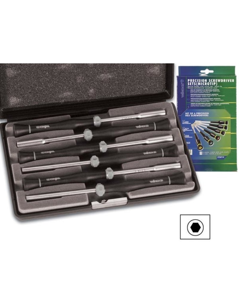 Velleman Velleman Set of 6 Precision Hex Screwdrivers (Microtip) VTSET10