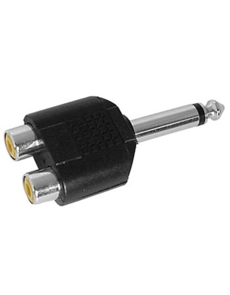 Velleman Dual RCA Female to Male 6,35mm Mono Jack CAA27