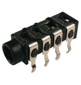 Audio connector socket, 3,5mm, 4 contacts, SMD Cliff