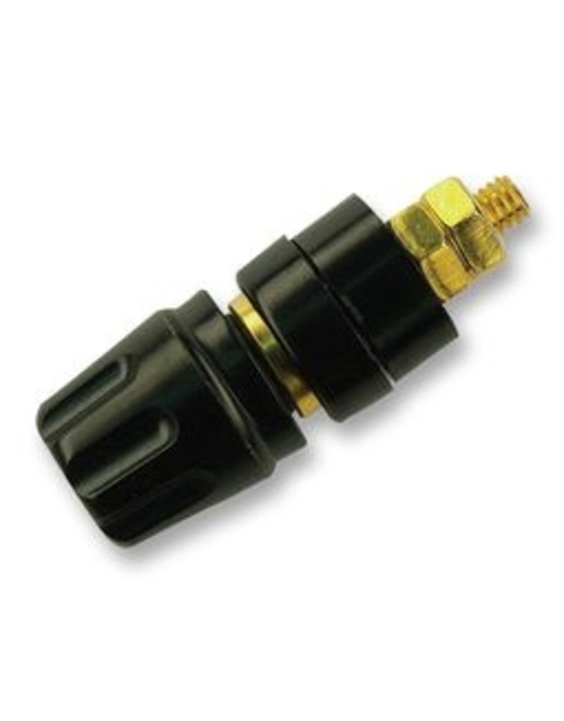 Banana Socket 4mm Female Black Gold-Plated Hirschmann