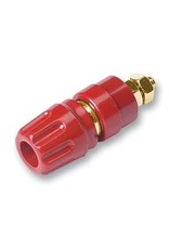 Banana Socket 4mm Female Red Gold-Plated Hirschmann