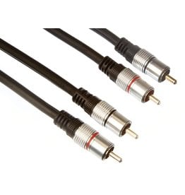 Professional 2x RCA to 2xRCA Audio Interlink 0,75m PAC204T