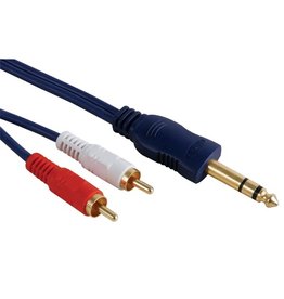 Velleman RCA - Jack 6,3mm 5,0m High-Q Interlink Velleman AVB019