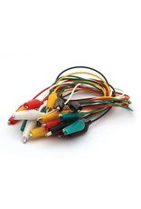 Velleman Set 10 Wires 55cm 5 Colours - Booted Crocodile Clips 32mm CM12